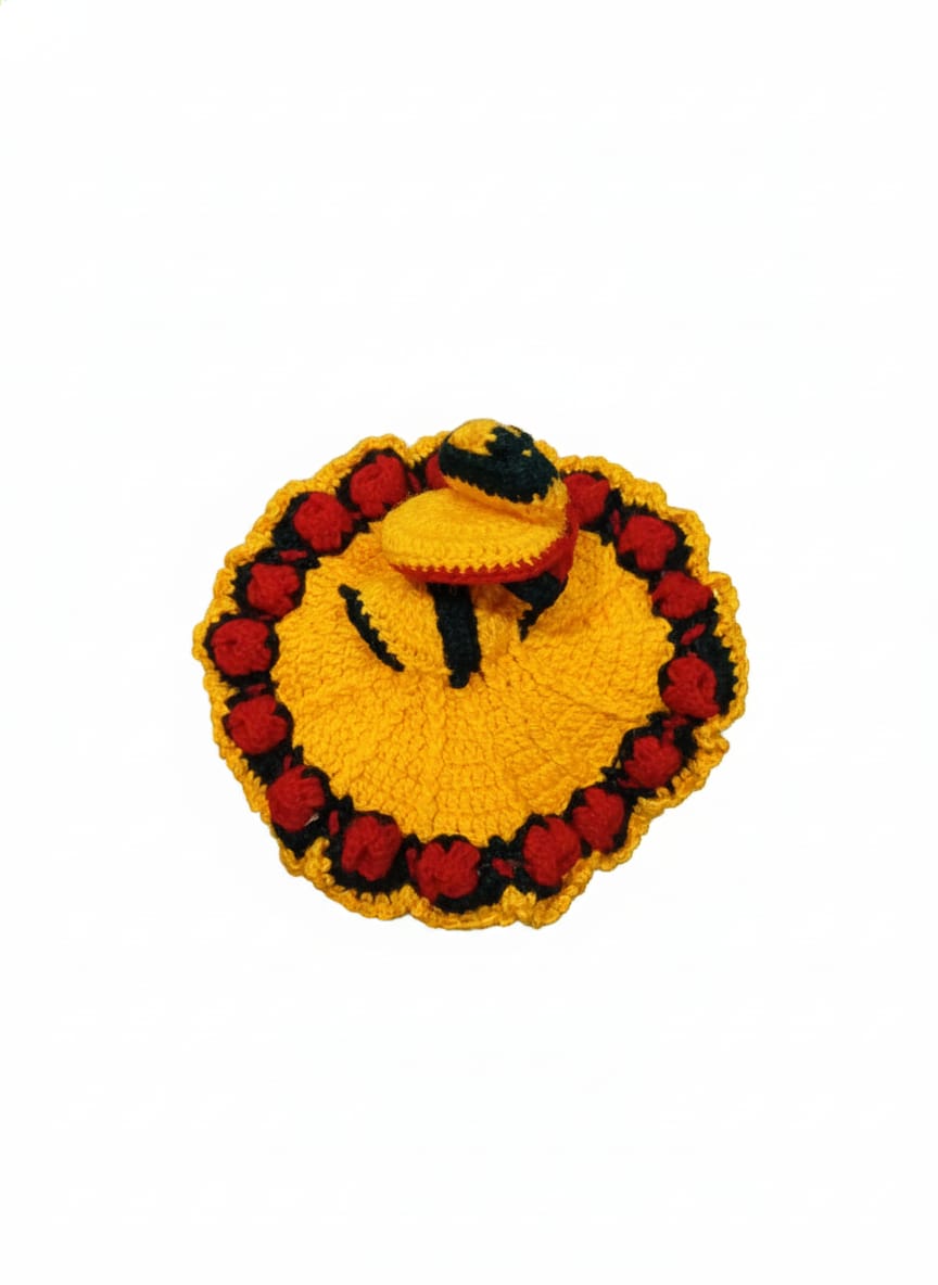 Handmade Crochet Dress for Laddo Gopal – Divine Elegance Crafted with Love